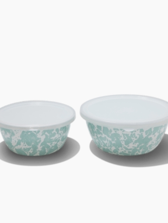 This Golden Rabbit Sea Glass Swirl 2 pc Prep Bowl Set - Picture 2 of 4